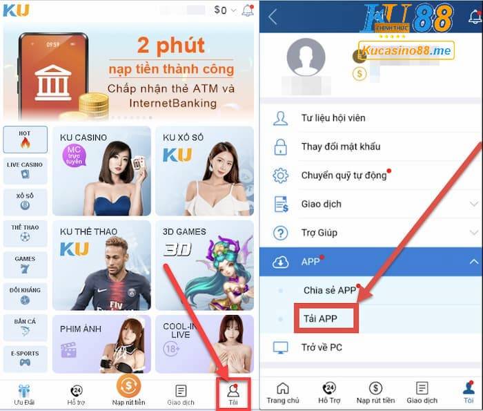 Tải Ku Casino App 