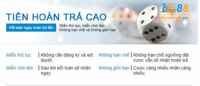 Tiền hoàn trả cao Ku Casino